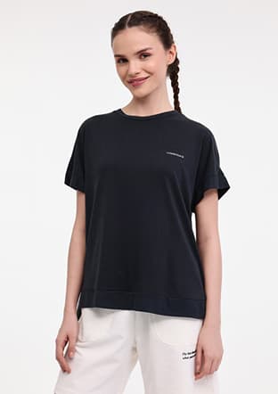 A10197089408010 Kadın Siyah Kısa Kol T-shirt - 1