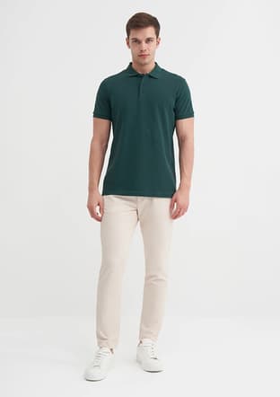 25Yceeo04613 Erkek Çok Renkli Polo Yaka T-shirt - 1