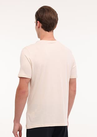 A10195278208010 Erkek Bej Kısa Kol T-shirt - 3