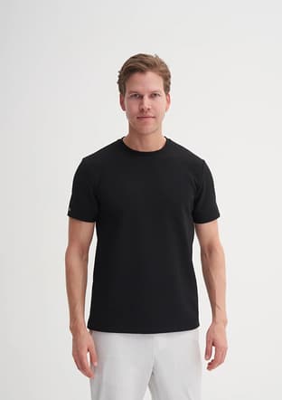 25Yceeo04202 Erkek Siyah Bisiklet Yaka T-shirt - 1