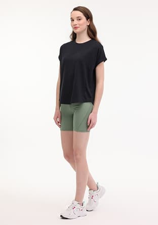 A10201180508010 Kadın Siyah Kısa Kol T-shirt - 2