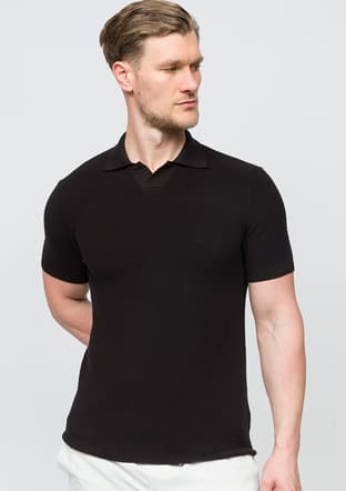 25 Bst Arana Erkek Siyah Triko T-shirt - 2