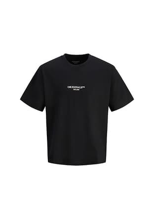 12273157 Erkek Siyah Basic T-shirt - 1