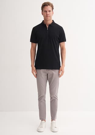25Yceeo04122 Erkek Siyah Polo Yaka T-shirt - 3
