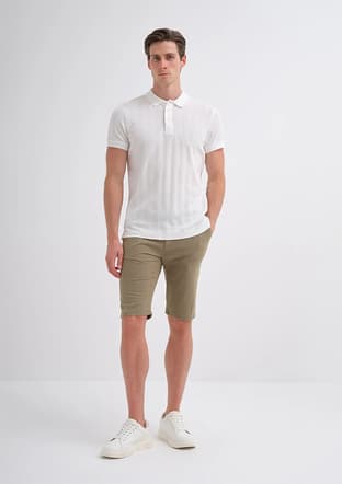 25Yceeo04102 Erkek Beyaz Polo Yaka T-shirt - 2