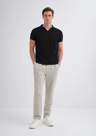 25Yceeo04012 Erkek Siyah Polo Yaka T-shirt - 2