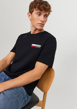 12233999 Erkek Siyah Bisiklet Yaka T-shirt - 2