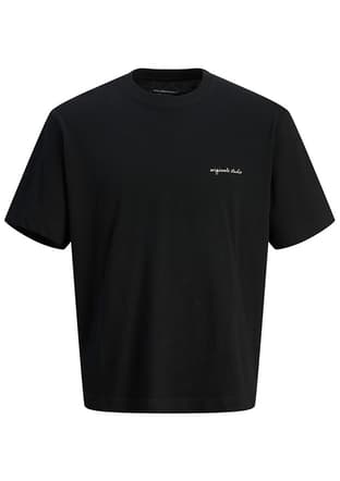 12273390 Erkek Siyah Baskılı T-shirt - 1