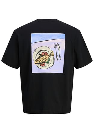 12273390 Erkek Siyah Baskılı T-shirt - 2