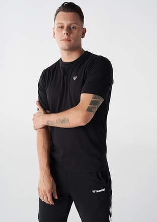 911865-2001 Erkek Siyah Kısa Kol T-shirt - 1