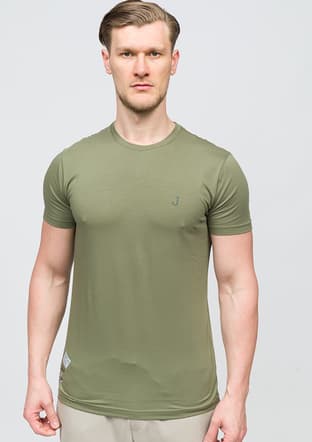 25 Bst Andre Erkek Yeşil Bisiklet Yaka T-shirt - 1