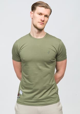 25 Bst Andre Erkek Yeşil Bisiklet Yaka T-shirt - 2