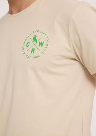 Tc5306 Erkek Gri Baskılı T-shirt - 3