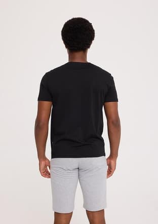 Tc5306 Erkek Siyah Baskılı T-shirt - 2