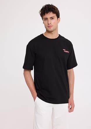 Tc9018 Erkek Siyah T-shirt - 1