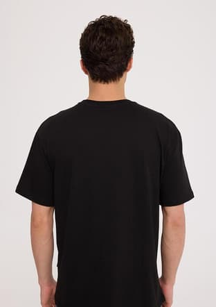 Tc9032 Erkek Siyah Basic T-shirt - 2