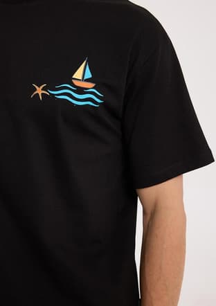 Tc9032 Erkek Siyah Basic T-shirt - 3