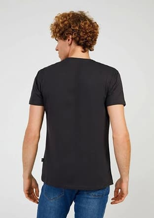 Tc7123 Erkek Antrasit Baskılı T-shirt - 2