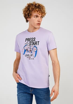 Tc7123 Erkek Çok Renkli Baskılı T-shirt - 1