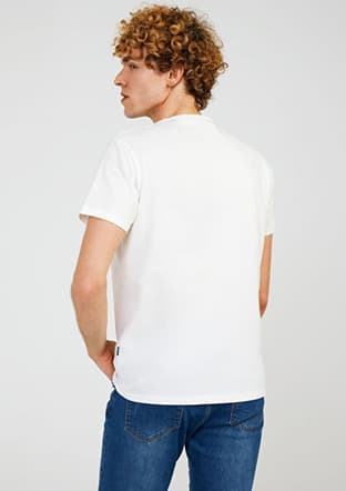 Tc7126 Erkek Beyaz Baskılı T-shirt - 2