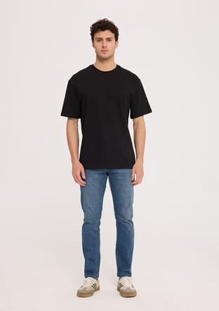 Tc9025 Erkek Siyah Basic T-shirt - 1