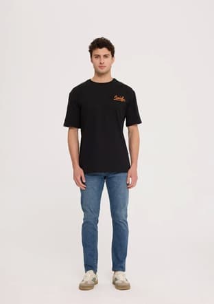 Tc9023 Erkek Siyah Basic T-shirt - 1