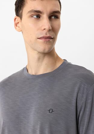 B34W10008 Erkek Antrasit Regular T-shirt - 3