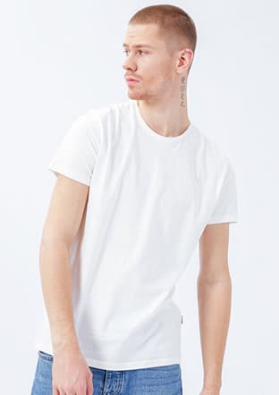 Tc4603 Erkek Beyaz Basic T-shirt - 1