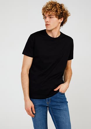 Tc4603 Erkek Siyah Basic T-shirt - 3