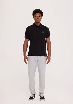 Tc4615 Erkek Siyah Polo Yaka T-shirt - 2