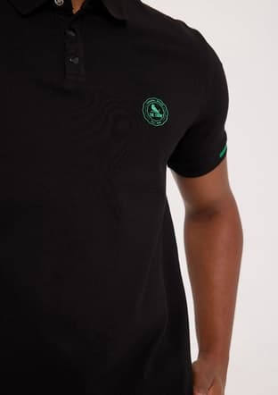 Tc4615 Erkek Siyah Polo Yaka T-shirt - 3