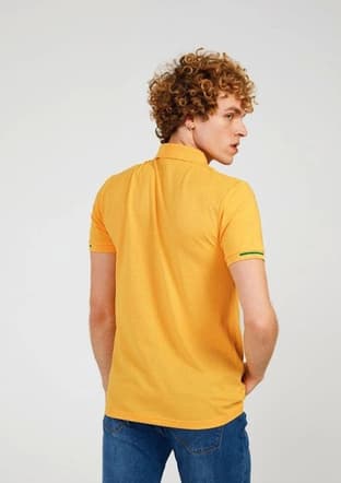 Tc4615 Erkek Sarı Polo Yaka T-shirt - 2