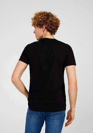 Tc7122 Erkek Siyah Baskılı T-shirt - 2