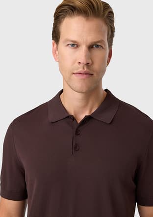 B35S40018 Erkek Kahverengi Triko T-shirt - 3