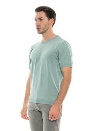 24Yjeeo03002 Erkek Yeşil Bisiklet Yaka T-shirt - 3