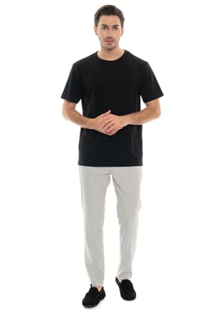24Yjeeo04153 Erkek Siyah Bisiklet Yaka T-shirt - 1