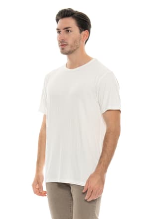 24Yjeeo04153 Erkek Beyaz Bisiklet Yaka T-shirt - 3