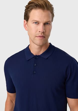 B35S40018 Erkek Lacivert Triko T-shirt - 3