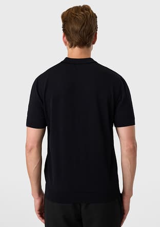 B35S40018 Erkek Siyah Triko T-shirt - 2