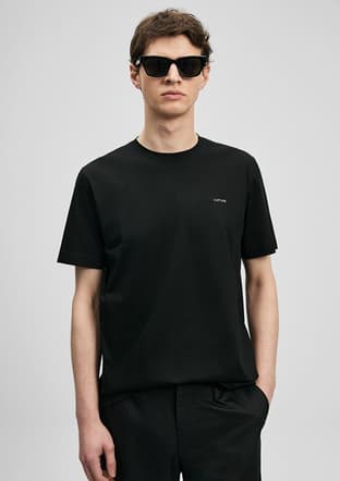 111020321 Erkek Siyah Baskılı T-shirt - 1