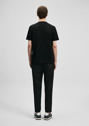 111020321 Erkek Siyah Baskılı T-shirt - 2