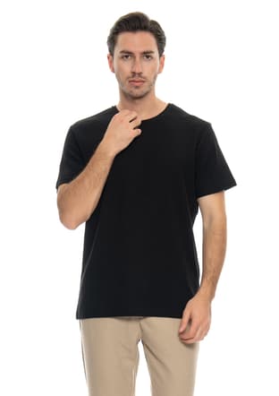 24Yjeeo04000 Erkek Siyah Bisiklet Yaka T-shirt - 2