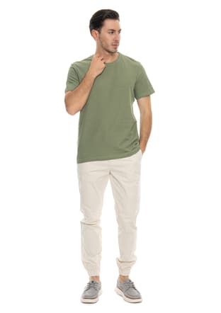 24Yjeeo04000 Erkek Yeşil Bisiklet Yaka T-shirt - 1