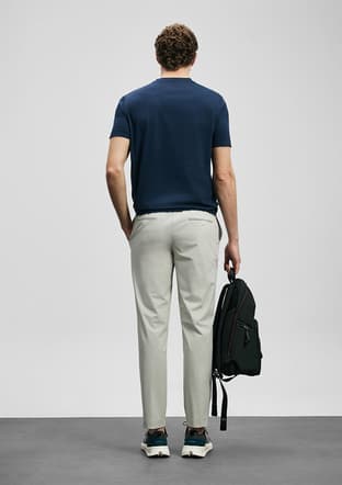 111020321 Erkek Lacivert Baskılı T-shirt - 2
