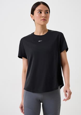 100034918 Kadın Siyah Kısa Kol T-shirt - 1