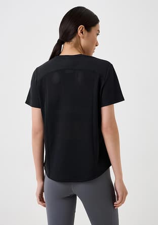 100034918 Kadın Siyah Kısa Kol T-shirt - 2