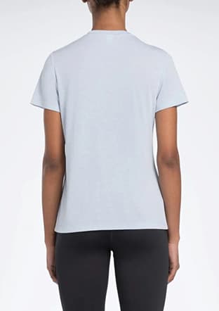 100076283 Kadın Mavi Kısa Kol T-shirt - 2
