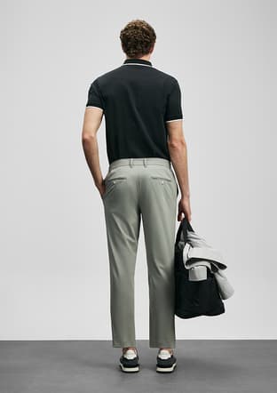 111040236 Erkek Siyah Polo Yaka T-shirt - 2