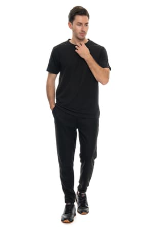 24Yjeeo04215 Erkek Siyah Bisiklet Yaka T-shirt - 1