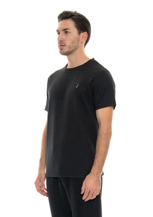 24Yjeeo04215 Erkek Siyah Bisiklet Yaka T-shirt - 3